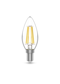 Лампа светодиодная филаментная Gauss E14 4,5W 2700К прозрачная 1031115
