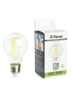 Лампа светодиодная филаментная Feron E27 20W 4000K прозрачная LB-620 38246