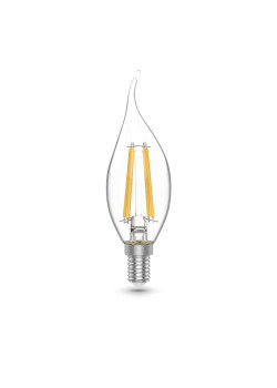 Лампа светодиодная филаментная Gauss E14 4,5W 4100К прозрачная 1041125