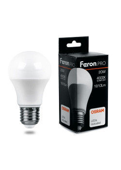 Лампа светодиодная Feron E27 20W 4000K Матовая LB-1020 38042