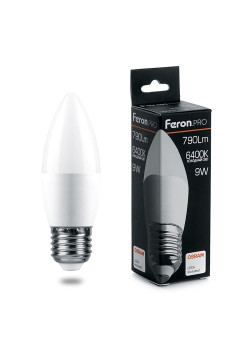 Лампа светодиодная Feron Pro E27 9W 6400K матовая LB-1309 38064