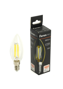 Лампа светодиодная Feron.PRO LB-1206 Свеча E14 960LM 6W 175-265V 2700K 51244