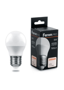Лампа светодиодная Feron E27 9W 4000K Матовая LB-1409 38081