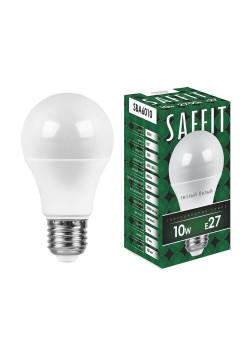 Лампа светодиодная Saffit E27 10W 2700K Шар Матовая SBA6010 55004