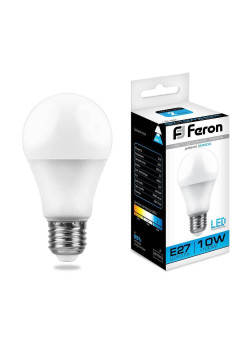 Лампа светодиодная Feron E27 10W 6400K Шар Матовая LB-92 Шар 25459