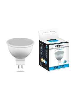 Лампа светодиодная Feron MR16 G5.3 7W 6400K Грибок матовая LB-26 25237