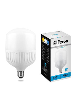 Лампа светодиодная Feron E27 25W 6400K Цилиндр Матовая LB-65 25887