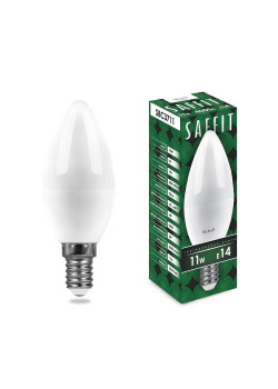 Лампа светодиодная Saffit E14 11W 4000K Свеча Матовая SBC3711 55133