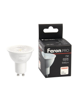 Лампа светодиодная Feron GU10 7W 4000K матовая LB-1607 38183