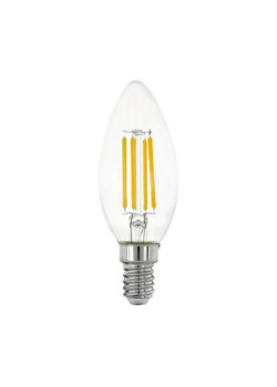 Лампа светодиодная Eglo E14 6W 2700К прозрачная 12541