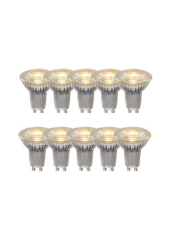 Лампа светодиодная Lucide GU10 5W 2700K MR16 прозрачная 49008/10/60