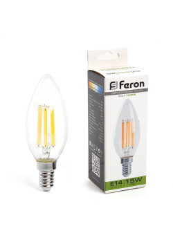 Лампа светодиодная Feron LB-717 Свеча E14 15W 4000K 38258