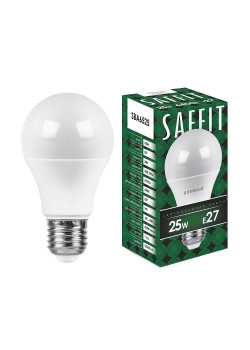 Лампа светодиодная Saffit E27 25W 6400K Шар Матовая SBA6525 55089