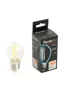 Лампа светодиодная Feron.PRO LB-1706 Шарик E27 1000LM 6W 175-265V 6400K 51252