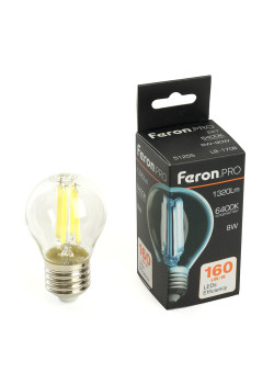 Лампа светодиодная Feron.PRO LB-1708 Шарик E27 1320LM 8W 175-265V 6400K 51255