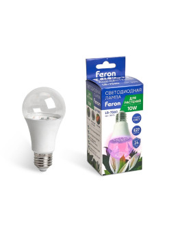Лампа светодиодная для растений Feron LB-7060 E27 10W красно-синий спектр 38275