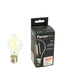 Лампа светодиодная Feron.PRO LB-1108 Шар E27 1300LM 8W 175-265V 4000K 48893