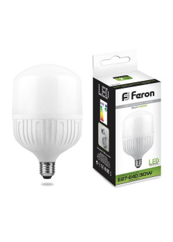 Лампа светодиодная Feron E27-E40 30W 4000K Цилиндр Матовая LB-65 25818