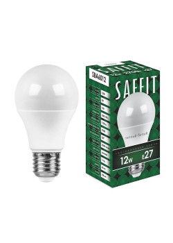 Лампа светодиодная Saffit E27 12W 2700K Шар Матовая SBA6012 55007