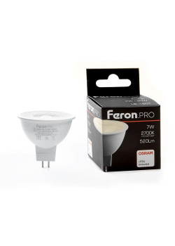 Лампа светодиодная Feron G5.3 7W 2700K матовая LB-1607 38185