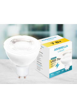 Лампа светодиодная Ambrella light GU10 7W 3000K белая 207863