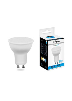 Лампа светодиодная Feron MR16 GU10 9W 6400K Грибок матовая LB-560 25844