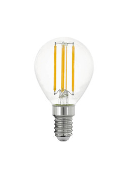 Лампа светодиодная Eglo E14 6W 2700К прозрачная 12542