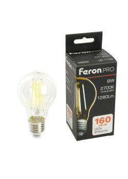 Лампа светодиодная Feron.PRO LB-1108 Шар E27 1280LM 8W 175-265V 2700K 48892