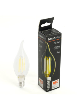 Лампа светодиодная Feron.PRO LB-1218 Свеча на ветру E14 1280LM 8W 175-265V 2700K 51265