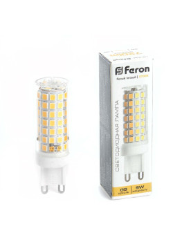 Лампа светодиодная Feron G9 9W 2700K прозрачная LB-434 38146