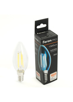 Лампа светодиодная Feron.PRO LB-1208 Свеча E14 1320LM 8W 175-265V 6400K 51249