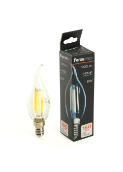 Лампа светодиодная Feron.PRO LB-1216 Свеча на ветру E14 6W 175-265V 6400K 51264