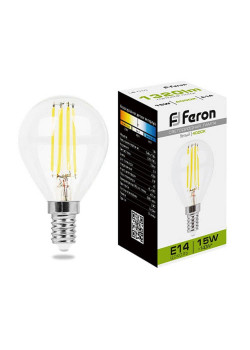 Лампа светодиодная Feron LB-515 Шарик E14 15W 4000K 38250