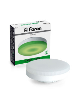 Лампа светодиодная Feron GX53 12W Таблетка Зеленая LB-455 48560