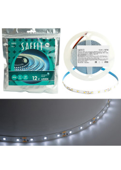 SST01 SAFFIT 60SMD(2835)/m 6Вт/м 12V 5000*8*1.22мм 6500K, IP20 55239