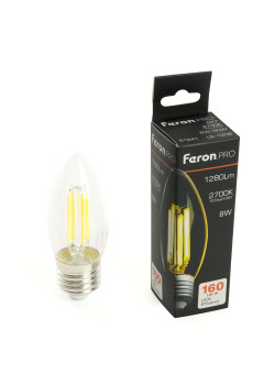 Лампа светодиодная Feron.PRO LB-1208 Свеча E27 1280LM 8W 175-265V 2700K 51241