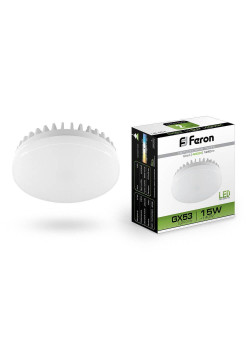 Лампа светодиодная Feron GX53 15W 4000K Таблетка Матовая LB-454 25836
