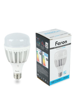 Лампа светодиодная Feron E27-E40 30W 6400K матовая LB-65 25537