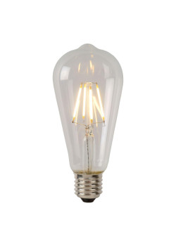 Лампа светодиодная Lucide E27 7W 2700К прозрачная 49084/07/60