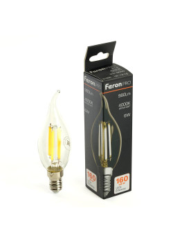 Лампа светодиодная Feron.PRO LB-1216 Свеча на ветру E14 6W 175-265V 4000K 51263