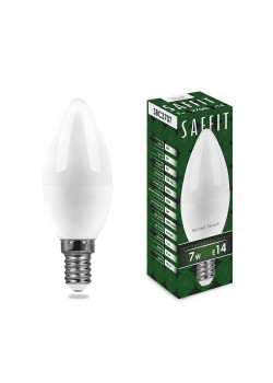 Лампа светодиодная Saffit E14 7W 2700K Свеча Матовая SBC3707 55030