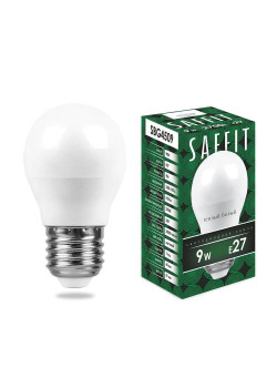 Лампа светодиодная Saffit E27 9W 2700K Шар Матовая SBG4509 55082