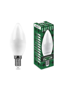 Лампа светодиодная Saffit E14 11W 2700K Свеча Матовая SBC3711 55131