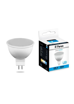 Лампа светодиодная Feron MR16 G5.3 9W 6400K Грибок матовая LB-560 25841