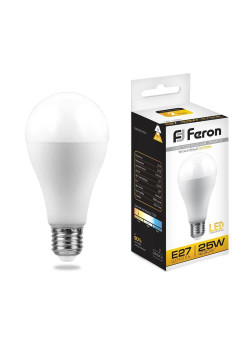 Лампа светодиодная Feron E27 25W 2700K Шар Матовая LB-100 25790