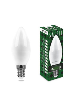 Лампа светодиодная Saffit E14 9W 2700K Свеча Матовая SBC3709 55078