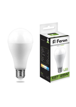 Лампа светодиодная Feron E27 25W 4000K Шар Матовая LB-100 25791