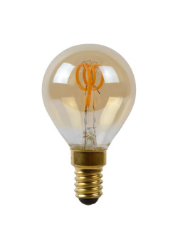 Лампа светодиодная диммируемая Lucide E27 3W 2200K янтарная 49046/03/62