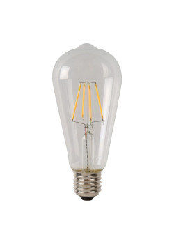 Лампа светодиодная диммируемая Lucide E27 5W 2700K прозрачная 49015/05/60