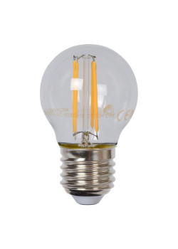Лампа светодиодная диммируемая Lucide E27 4W 2700K прозрачная 49021/04/60
